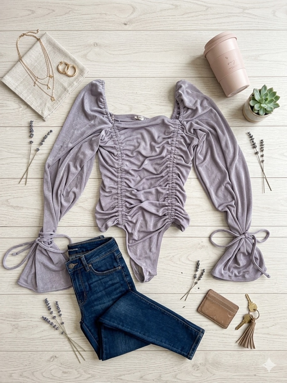 Free People Meant to Be ruched bodysuit size Medium